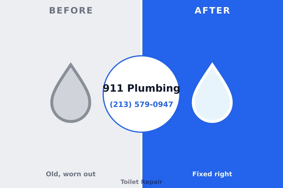 Before and after: plumbing repair Orlinda, TN